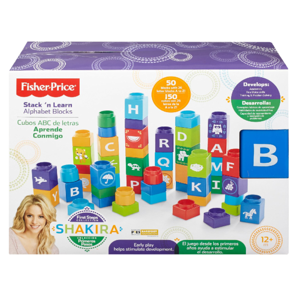Fisher Price Shakira First Steps Collection Alphabet Blocks
